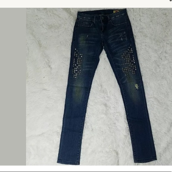 BLANK NYC WOMEN'S SKINNY SLIVER STUDDED JEANS $88 - Picture 2 of 5